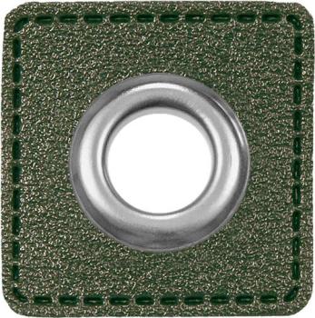 Ösen-Patches Khaki Breite 32 mm ,Höhe 32 mm , Ø 10 mm